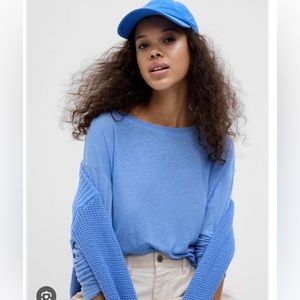 Gap Linen Blend Long Sleeve Tee